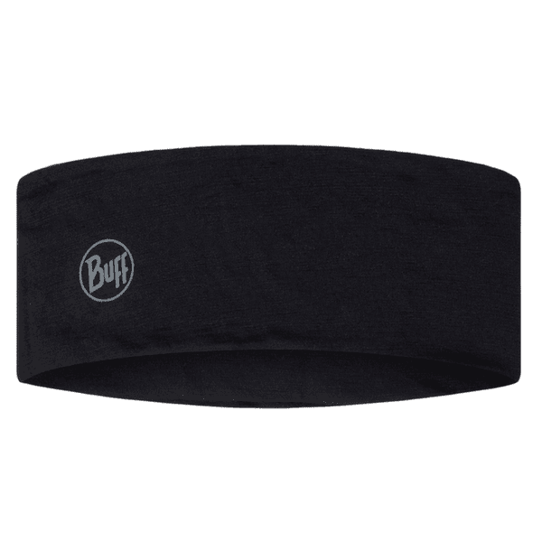 Čelenka Buff Lightweight Merino Wool Headband SOLID BLACK