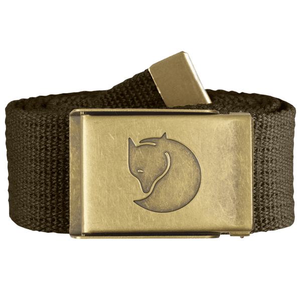 Pásek Fjällräven Canvas Brass Belt Dark Olive