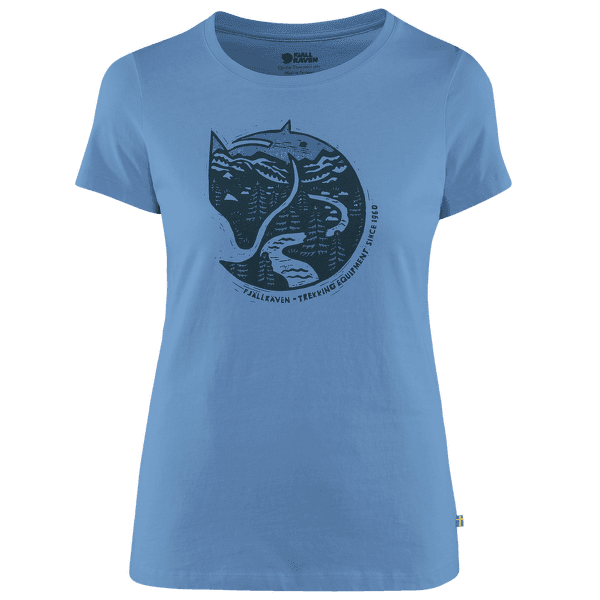 Tričko krátky rukáv Fjällräven Arctic Fox Print T-Shirt Women River Blue