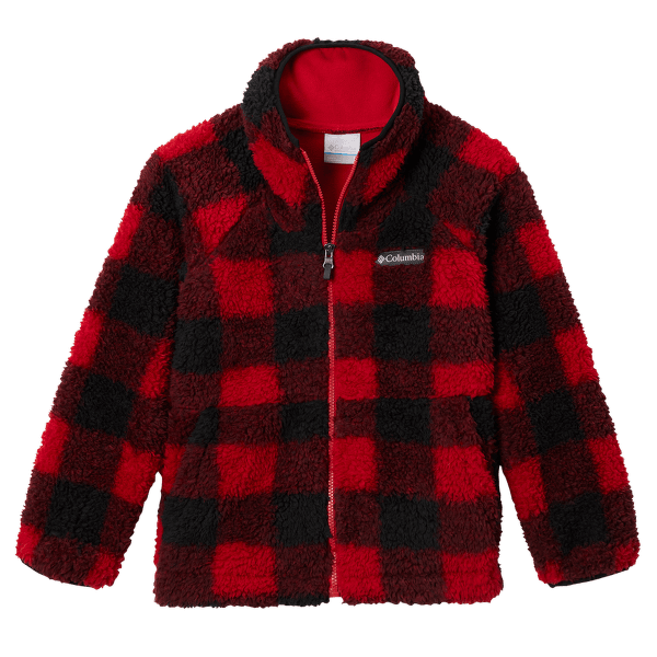 Winter Pass™ Printed Sherpa Full Zip Boys Mountain Red Check 614