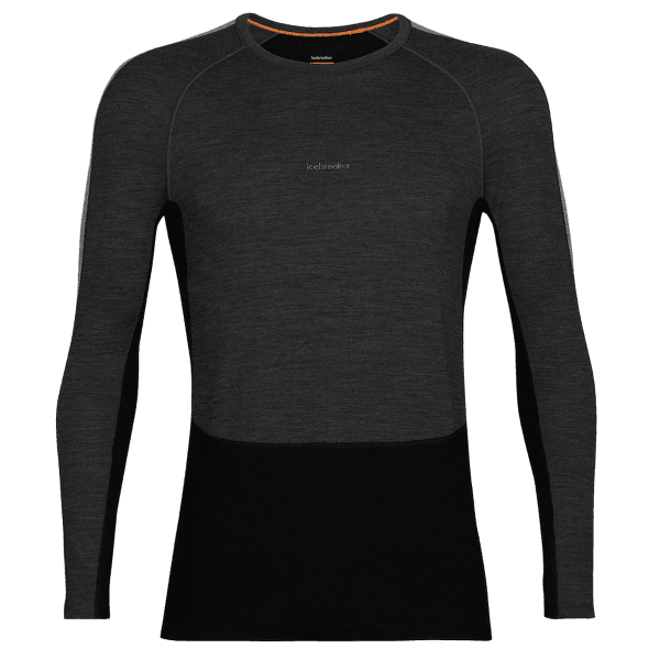 Tričko dlhý rukáv Icebreaker 200 ZoneKnit LS Crewe Men JET HTHR/BLACK/METRO HTHR/CB