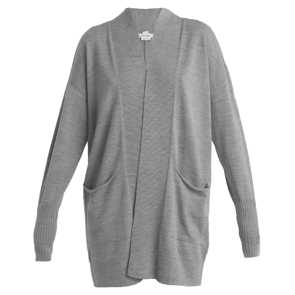 Svetr Icebreaker Merino Iseo Long Cardigan Sweater Women Metro HTHR