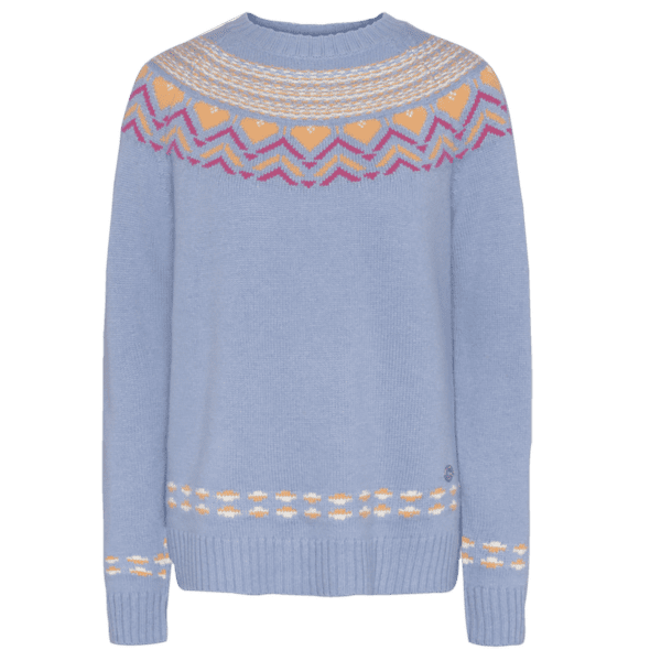 Sveter Kari Traa Sundve Knit PASTEL LIGHT BLUE