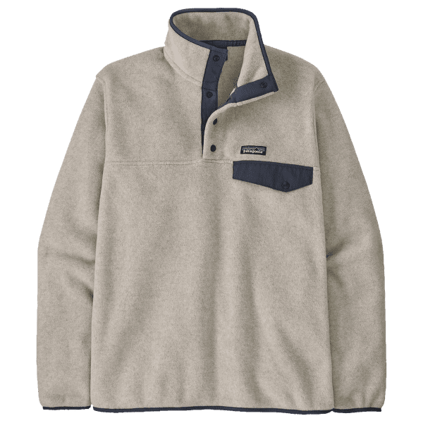 Mikina Patagonia Lightweight Synch Snap-T Pullover Men Oatmeal Heather w/Smolder Blue