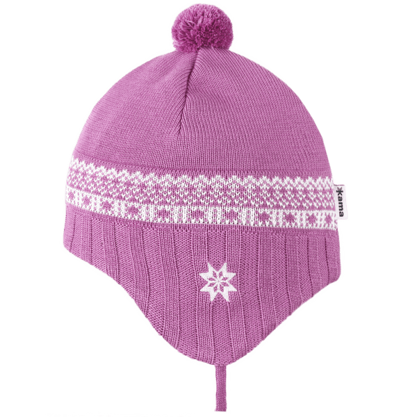Čiapka Kama KIDS KNITTED MERINO BEANIE KAMA B108 light pink