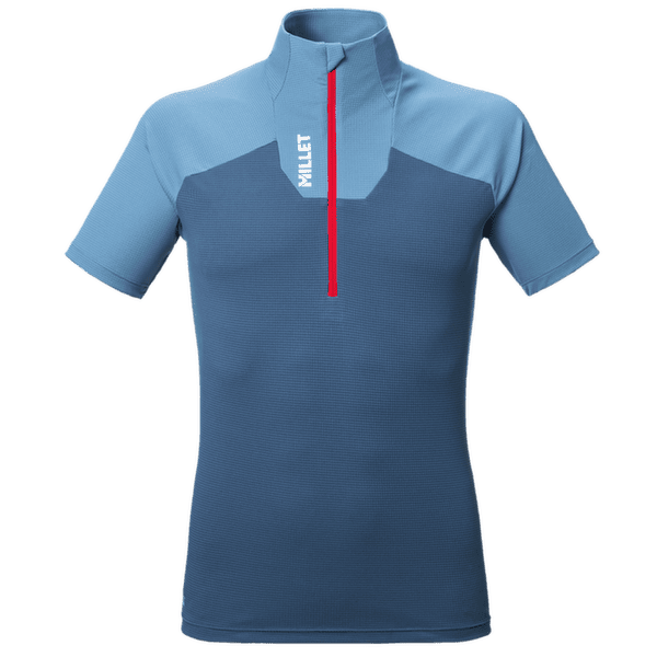 Tričko krátky rukáv Millet KAMET TS ZIP SS Men CORONET BLUE/SAPHIR