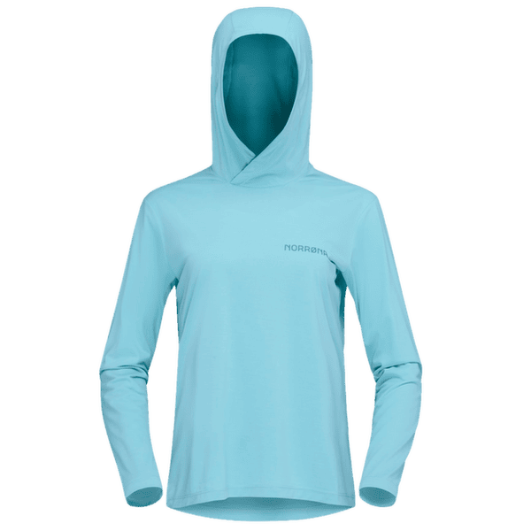 Tričko dlhý rukáv Norrona femund tech Hood Women Aqua Haze