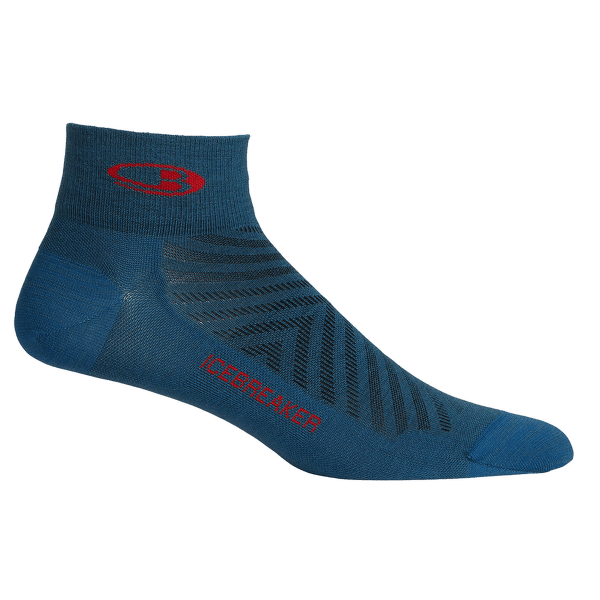 Ponožky Icebreaker Run + Ultra Light Mini Men (104213) Thunder/CHILI RED