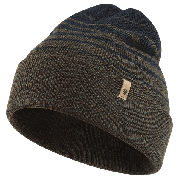 Čepice Fjällräven Classic Striped Knit Hat Dark Olive-Dark Navy