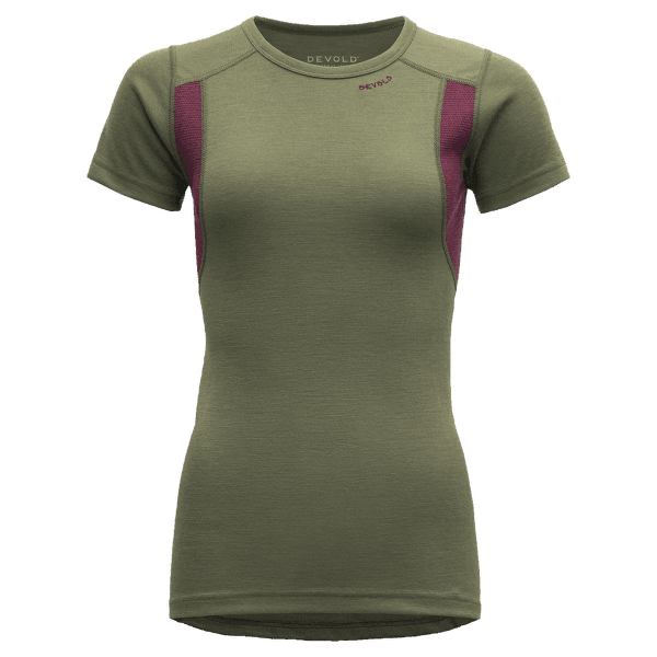 Triko krátký rukáv Devold Hiking T-Shirt Women (245-219) LICHEN/BEETROOT