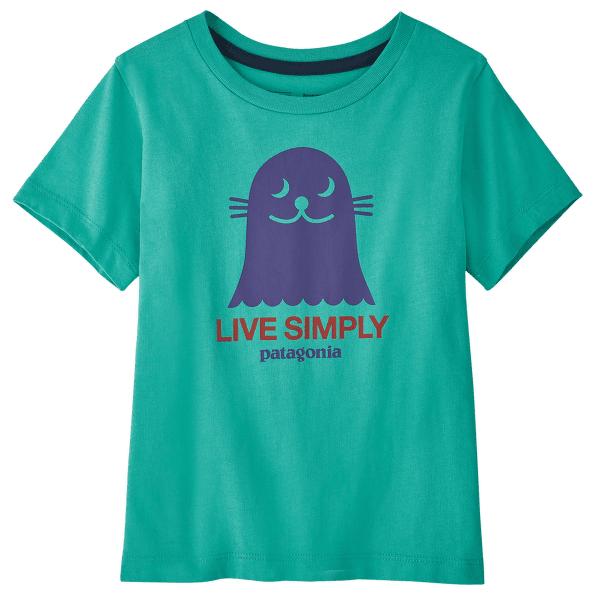 Triko krátký rukáv Patagonia Regenerative Organic Certified Cotton Graphic T-Shirt Baby Live Simply Seal: Fresh Teal