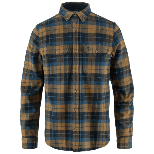 Košile dlouhý rukáv Fjällräven Singi Heavy Flannel Shirt Men Dark Navy-Buckwheat Brown