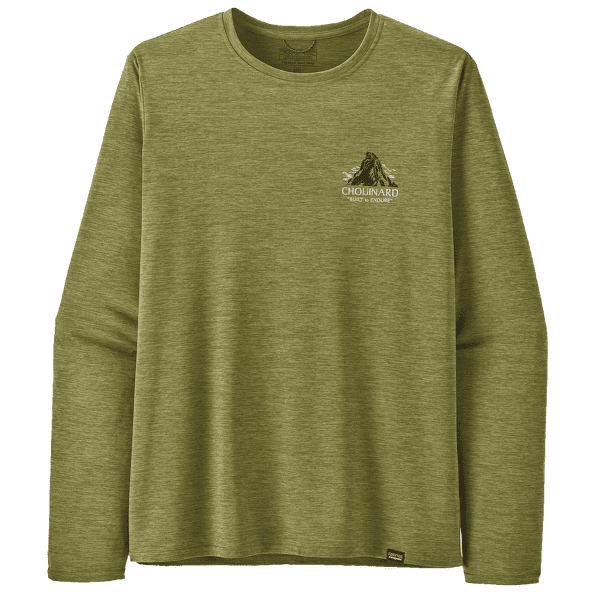 Triko dlouhý rukáv Patagonia L/S Cap Cool Daily Graphic Shirt - Lands Men Chouinard Crest: Buckhorn Green X-Dye