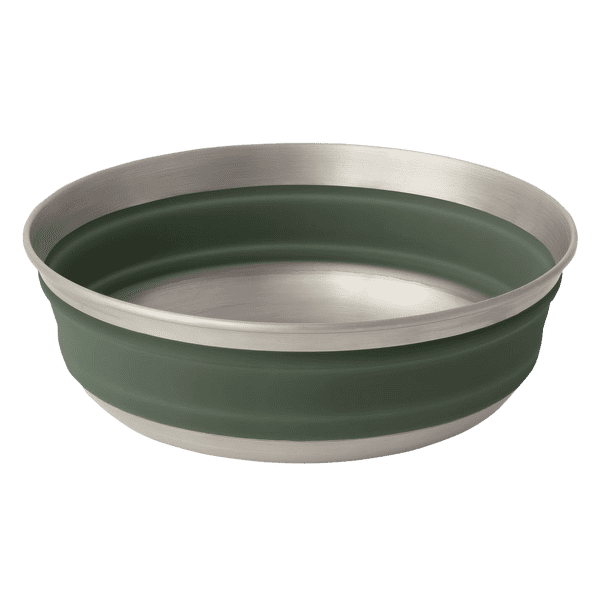 Miska Sea to Summit Detour Stainless Steel Collapsible Bowl - M Laurel Wreath Green