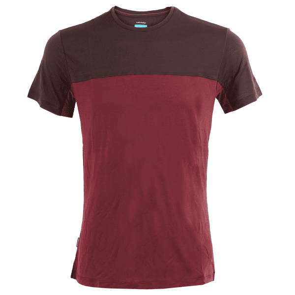 Triko krátký rukáv Icebreaker Merino 125 Cool-lite™ Sphere III SS Tee Colour Block Men PORT/BITTERSWEET/CB