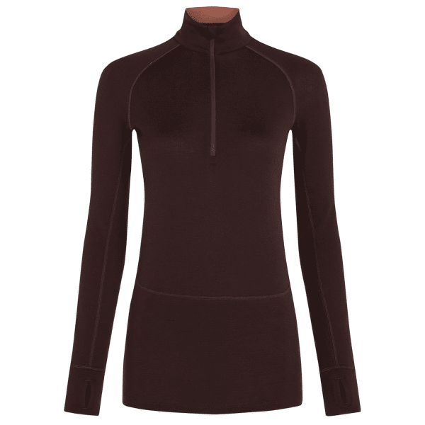 Triko dlouhý rukáv Icebreaker 260 ZoneKnit™ LS Half Zip Women BITTERSWEET/CEDAR WOOD/CB