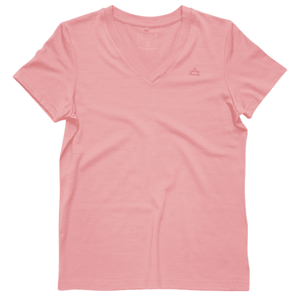 Triko krátký rukáv Devold Premium V-Neck Women 070A APRICOT