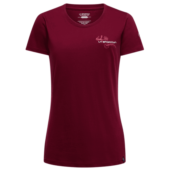 Tričko krátky rukáv La Sportiva CLIMB FLOWER T-SHIRT Women Redwood/Azalea