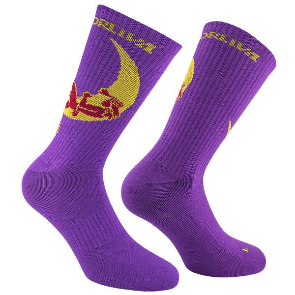 Ponožky La Sportiva CLIMBING ON THE MOON SOCKS Purple/Yellow