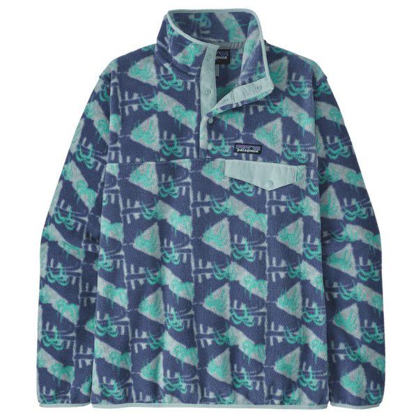 Mikina Patagonia Lightweight Synch Snap-T Pulover Women Jaguar Geo: Blue Sage