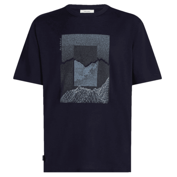 Triko krátký rukáv Icebreaker Merino 150 Tech Lite SS Relaxed Tee Mountain Shift Men Midnight Navy