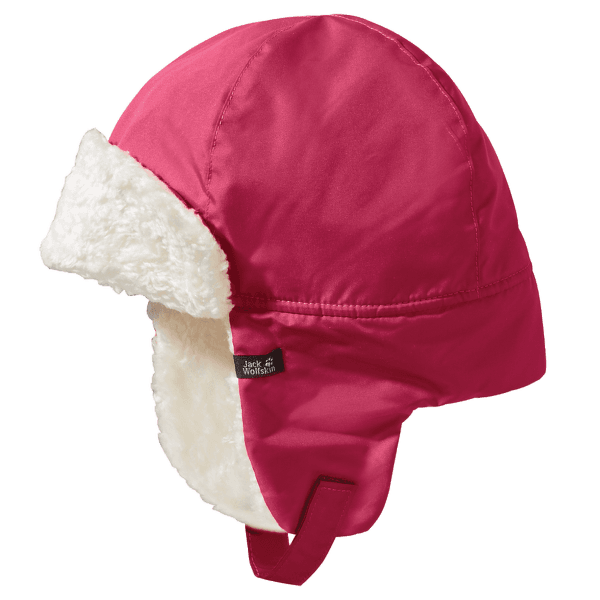 Čepice Jack Wolfskin Stormlock Shapka Kids azalea red 2081