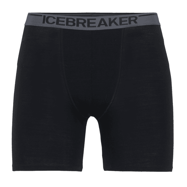 Boxerky Icebreaker Anatomica Long Boxers Men Black