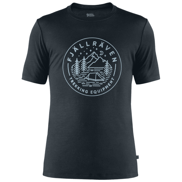 Tričko krátky rukáv Fjällräven Abisko Wool Tältplats SS Men Dark Navy