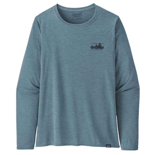 Tričko dlhý rukáv Patagonia L/S Cap Cool Daily Graphic Shirt Women 73 Skyline: Light Plume Grey X-Dye