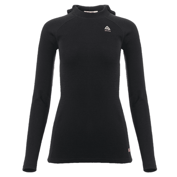 Mikina Aclima WarmWool hoodsweater V2 Women Jet Black