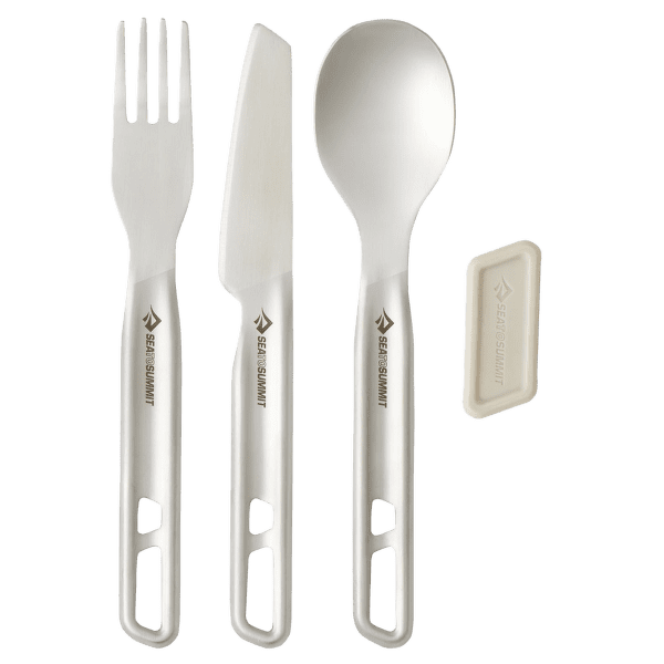 Příbor Sea to Summit Detour Stainless Steel Cutlery Set - [1P] [3 Piece] Stainless Steel Grey