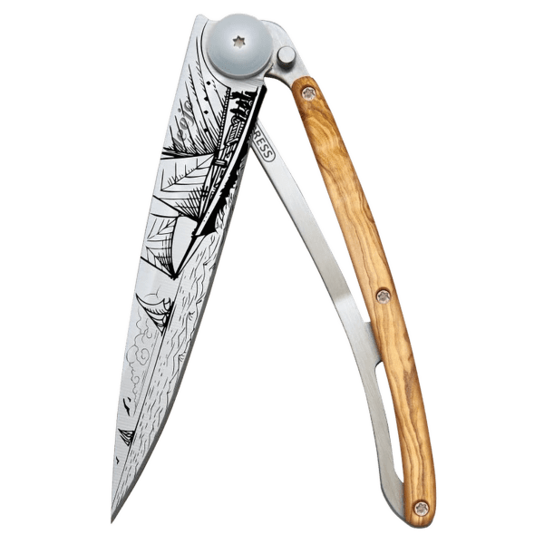 Nůž Deejo Sailing 37g, Olive Wood