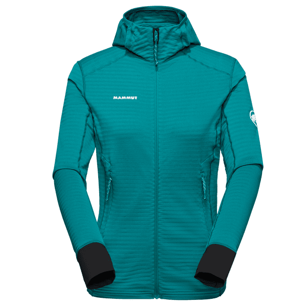 Mikina Mammut Taiss Light ML Hooded Jacket Women 40322 deep teal-black