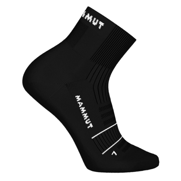 Ponožky Mammut TRAIL RUNNING TARGETED CUSHION QUARTER SOCKS black-white 0047