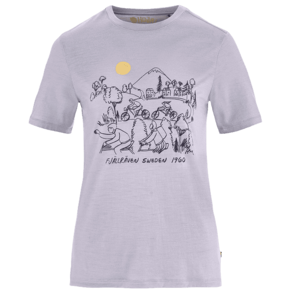 Tričko krátky rukáv Fjällräven HOJA LUGNT WOOL T-SHIRT WOMEN Lavender Mist