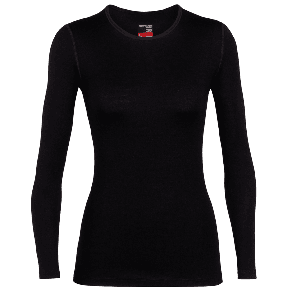 Tričko dlhý rukáv Icebreaker Tech LS Crewe Women (104387) Black001