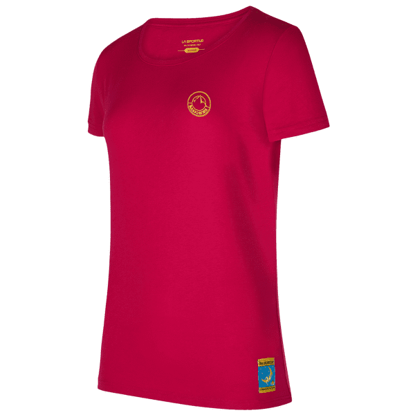 Triko krátký rukáv La Sportiva CLIMBING ON THE MOON T-Shirt Women Fucsia/Giallo