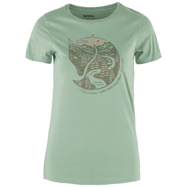 Tričko krátky rukáv Fjällräven Arctic Fox Print T-Shirt Women Misty Green