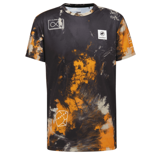 Tričko krátky rukáv Mammut Massone Sport T-Shirt Sender Men black-tangerine 00711