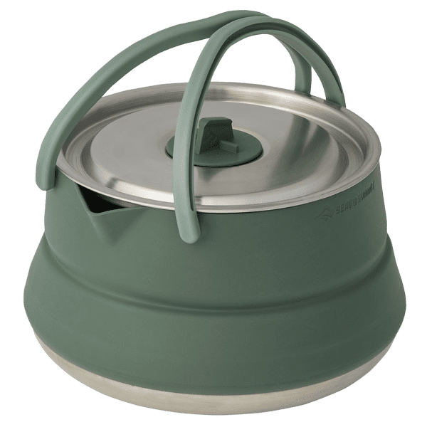 Konvice Sea to Summit Detour Stainless Steel Collapsible Kettle - 1.6L Laurel Wreath Green