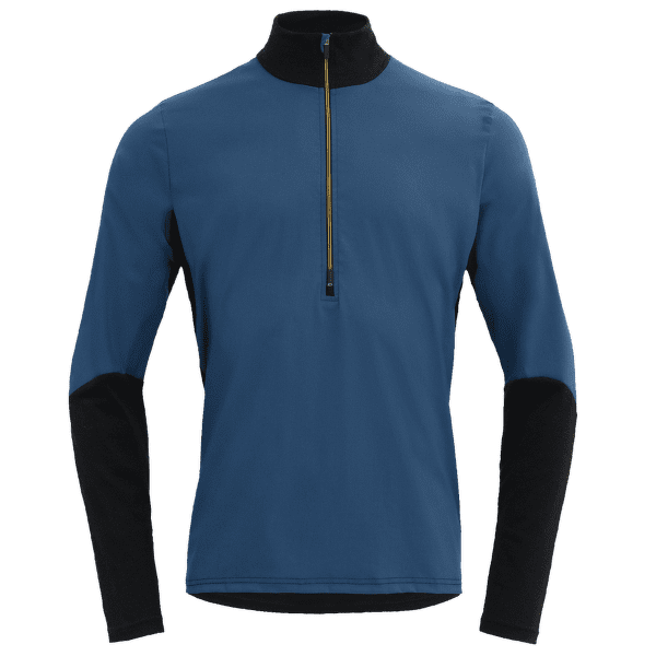 Tričko dlhý rukáv Devold Running Cover Zip Neck Men 422B FLOOD/ARROWWOOD/INK
