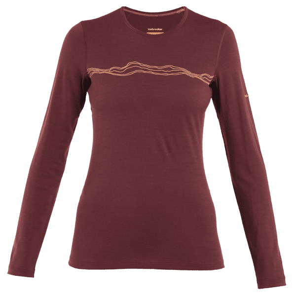 Triko dlouhý rukáv Icebreaker Merino 200 Oasis LS Crewe Mountain Pulse Women PORT