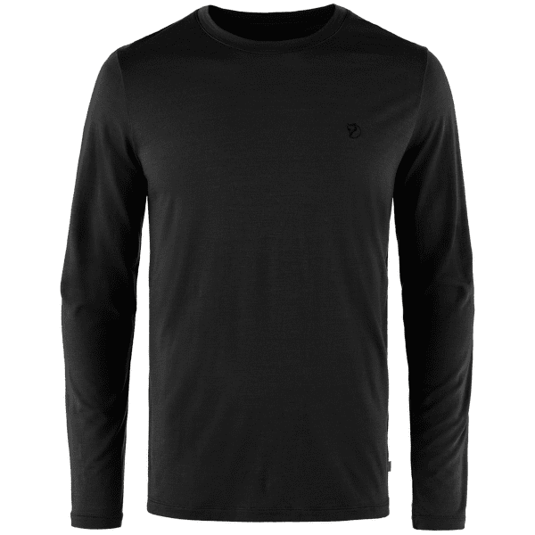 Tričko dlhý rukáv Fjällräven Abisko Wool LS Men Black