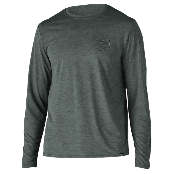 Tričko dlhý rukáv Patagonia L/S Cap Cool Daily Graphic Shirt - Lands Men Commontrail: Nouveau Green X-Dye