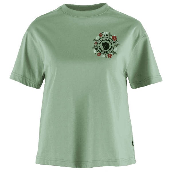 Tričko krátky rukáv Fjällräven Fjällblomster Logo T-Shirt Women Misty Green