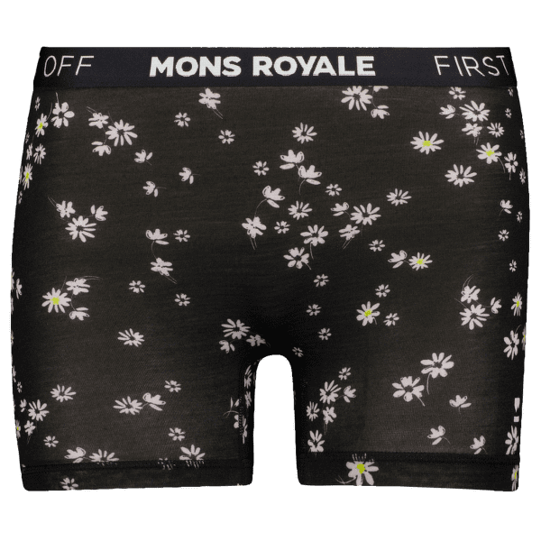 Boxerky Mons Royale Hannah Hot Pant Black Daisy