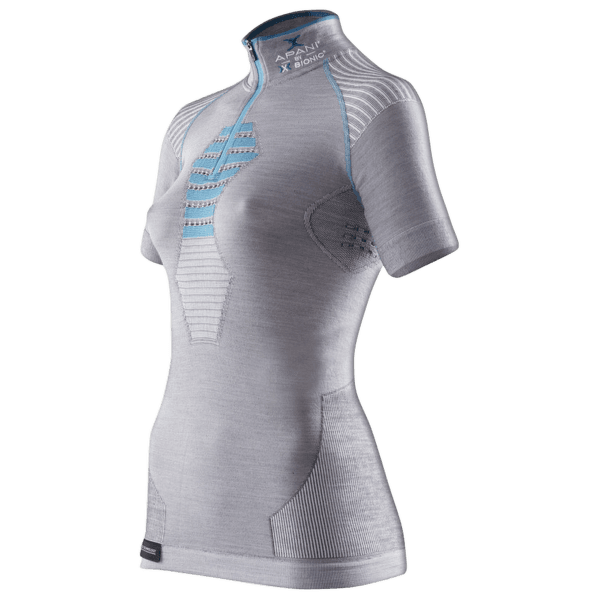Tričko krátky rukáv X-Bionic Apani® Merino By X-Bionic® Outdoor Shirt Women White/Grey/Turquoise
