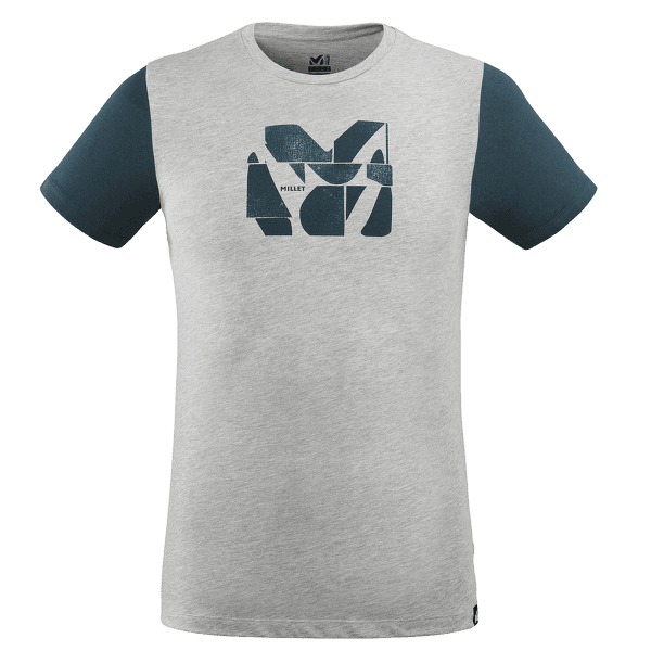 Triko krátký rukáv Millet Composite Logo TS SS Men HEATHER GREY/ORANGE
