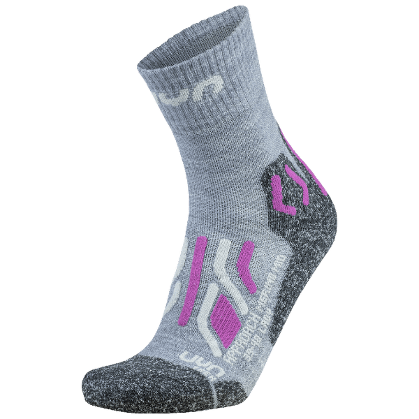 Ponožky UYN Trekking Approach Merino Mid Socks Women Light Grey/Pink