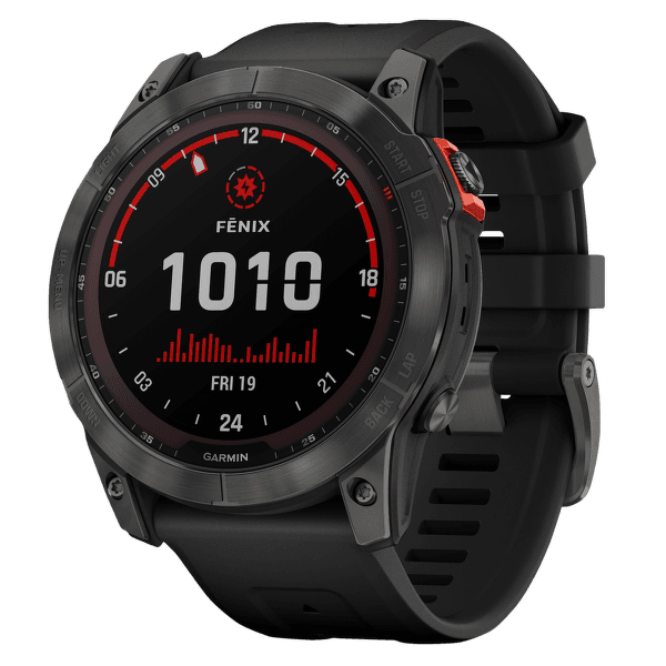 Hodinky Garmin fenix 7X Solar Gray/Black Silicone Band